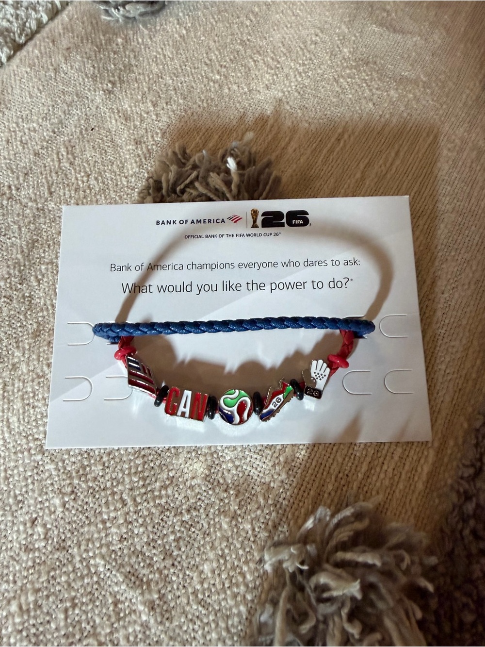 Bank of America World Cup Charm Bracelet